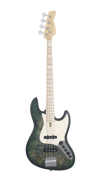 Er V7 Swamp Ash Reissue-4 Tgr.S Verde trasparente satinato