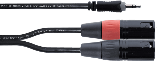 Cavo Y Mini-jack Stereo / 2 XLR Maschio 1,5 M