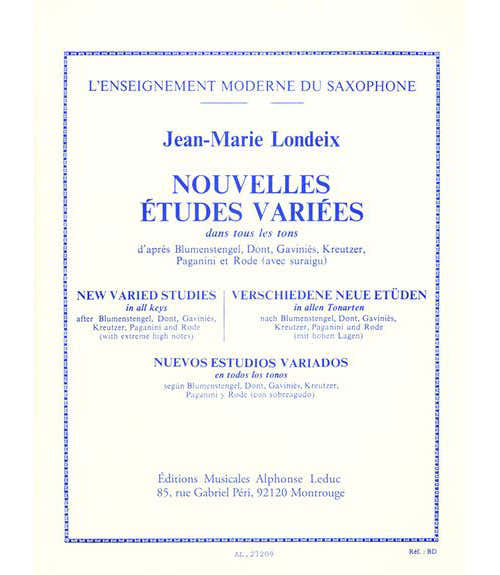 Londeix J.M. - Nuovi studi variati in tutte le tonalità - Sassofono