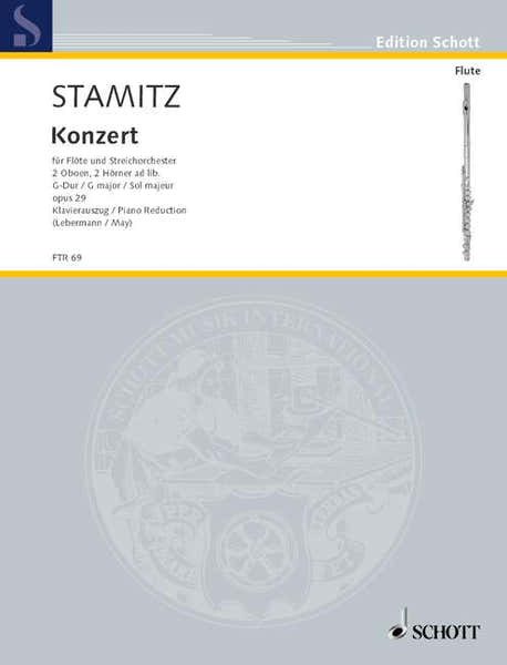 Stamitz Carl - Concerto Sol Majeur Op. 29 - Flute And String Orchestra 2 Oboes 2 Horns Ad Lib.