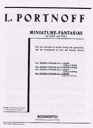Portnoff - Faisie Russe N°4 - Violino,Pianoforte