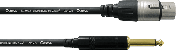 Cavo Audio XLR Femmina/jack Mono 10 M