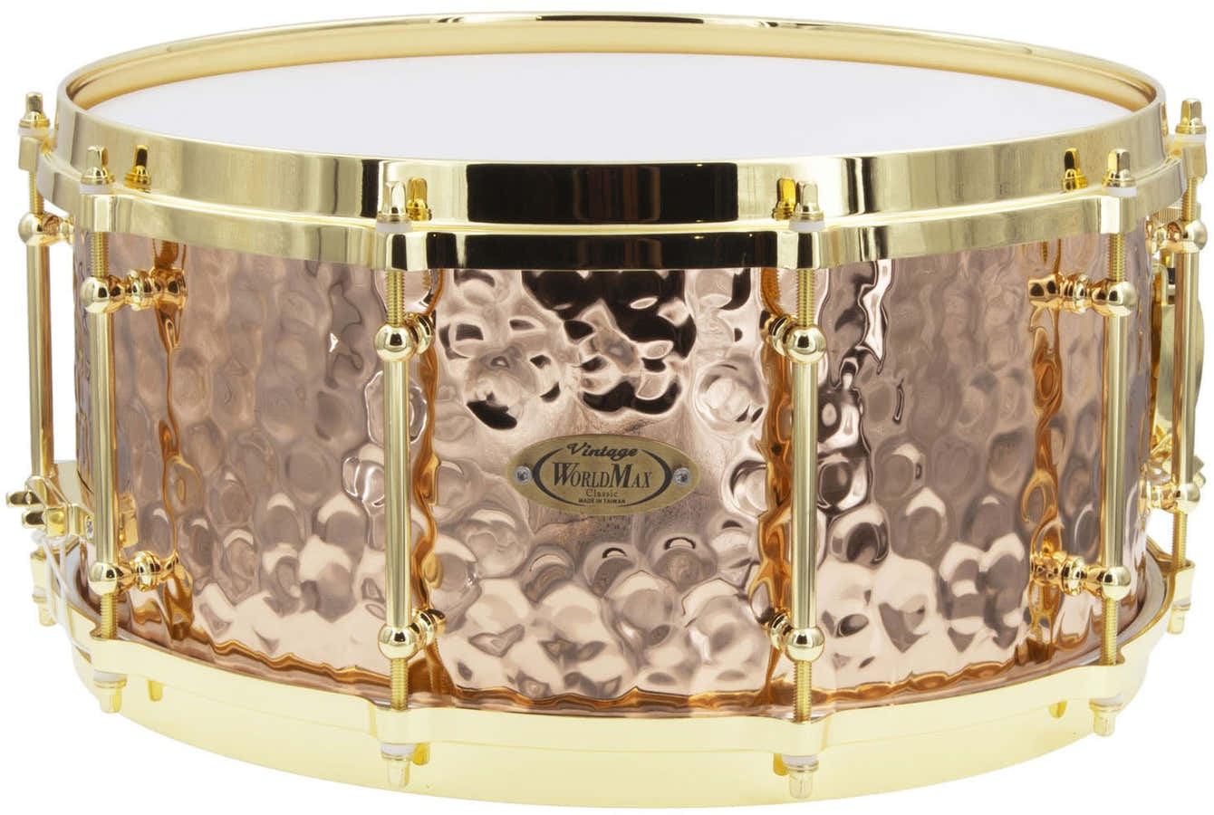 BZH-6514DHBR - Rullante 14" x 6.5" - Fusto in Bronzo Martellato - Cerchio Presso fuso
