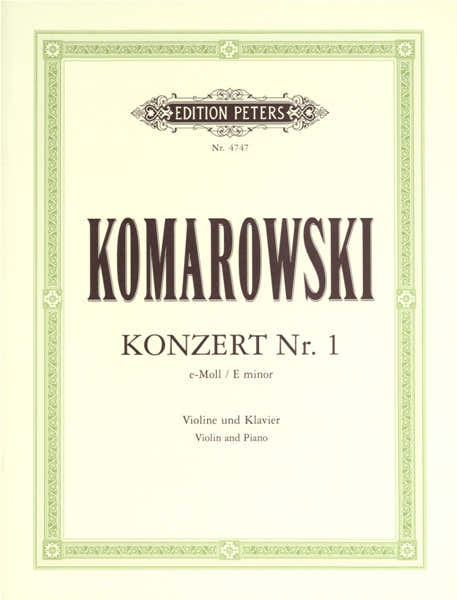 Komarovsky - Concerto n.1 in Mi minore - Violino e pianoforte