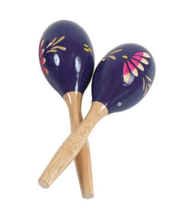 Maracas in legno dipinto