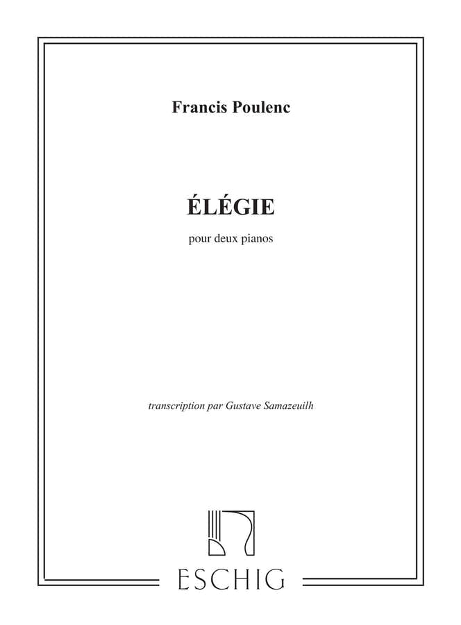 Poulenc F. - Elegie - 2 Pianos