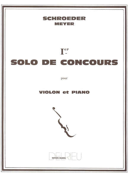 SCHROEDER-meyer H. - Solo De -concours N°1 - Violon