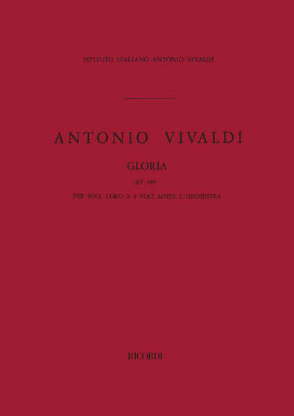 Vivaldi A. - Gloria RV 589 - Conducteur