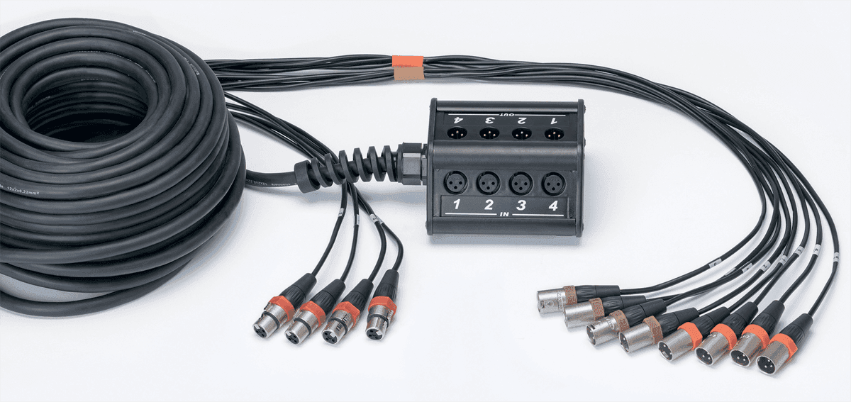 Box da Palco 8 Ingressi 4 Uscite Cavo XLR 30M