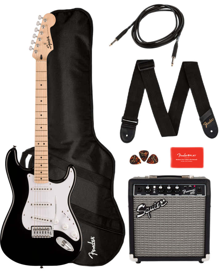 Stratocaster Sonic Pack MN Nero
