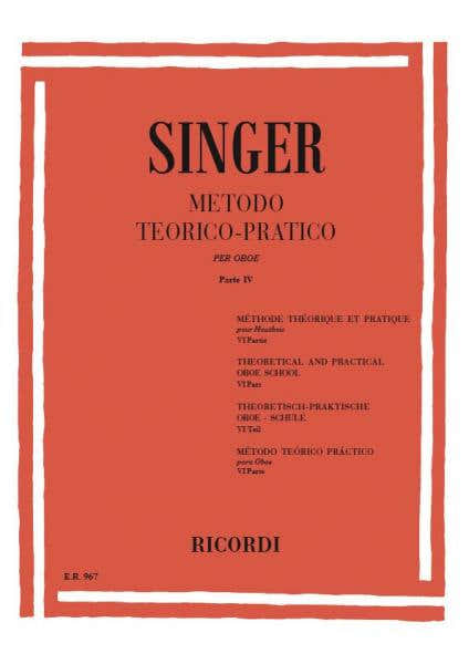 SINGER S. - Metodo teorico-pratico - Parte IV 13 Studi - Oboe