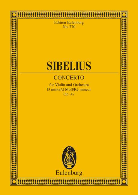 Sibelius Jean - Concerto per violino e orchestra in re minore Op 47 - Violino e orchestra