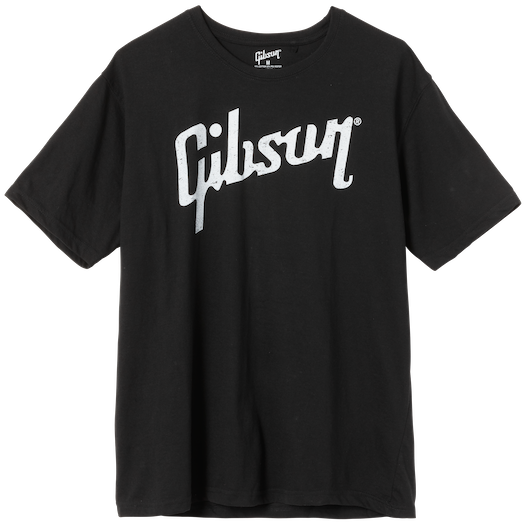 "XL" T-shirt Lifestyle con logo Gibson effetto usurato Nero