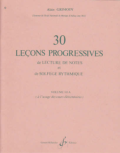 Grimoin Alain - Lezioni progressive di solfeggio Vol.3a