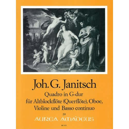 Janitsch J. G. - Quadro in G-Dur - Flauto Dolce Contralto o Flauto Traverso Oboe Violino e Bc.