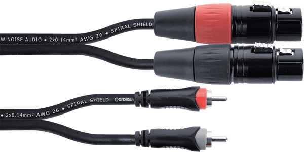 Cavo Audio Doppio XLR Femmina / RCA 3 M