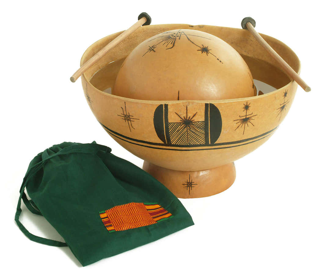 MT019 - AFRICAN WATER DRUM WITH BAG AND STICKS