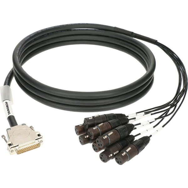 Klotz TAN08DF01.0 8-CH SYMMETRICAL LOOM 1M 25P DSUB M - 8X XLR F