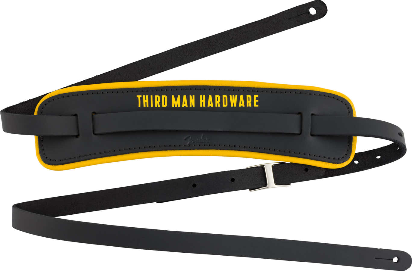Fender x Third Man Hardware Cinghia in pelle Nero/Giallo