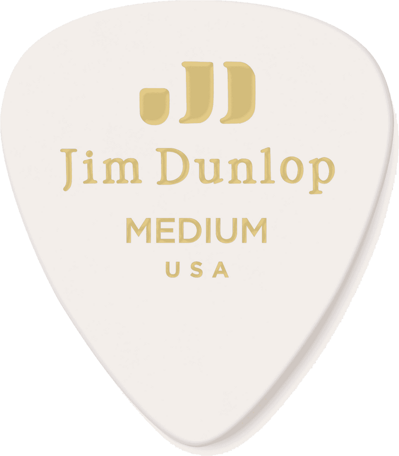 12 x plettri medi in celluloide genuino bianco