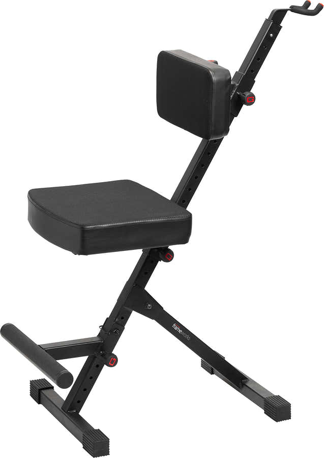 Sedile Deluxe Regolabile e Supporto per Chitarra