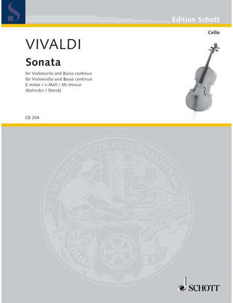 Vivaldi - Sonata En Mi Mineur - Violoncelle et Basso Continuo