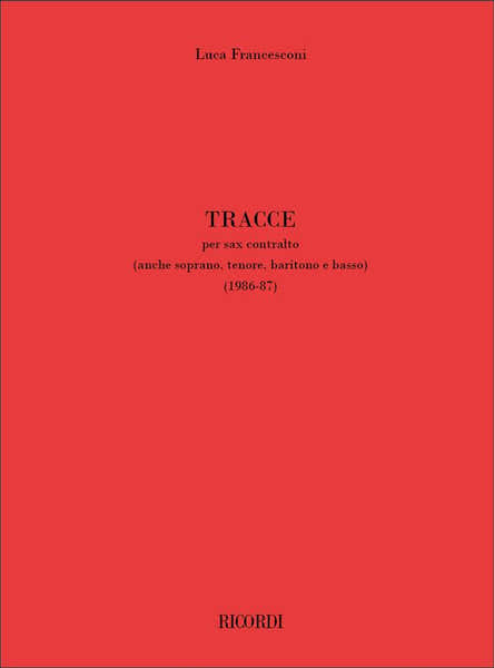 FRANCESCONI LUCA - TRACCE - SAX CONTRALTO