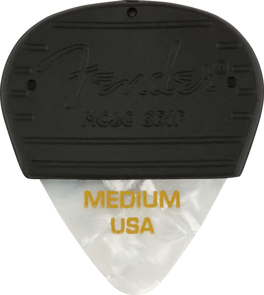 Fender Mojo Grip Plettri in celluloide medi Confezione da 3 White Moto