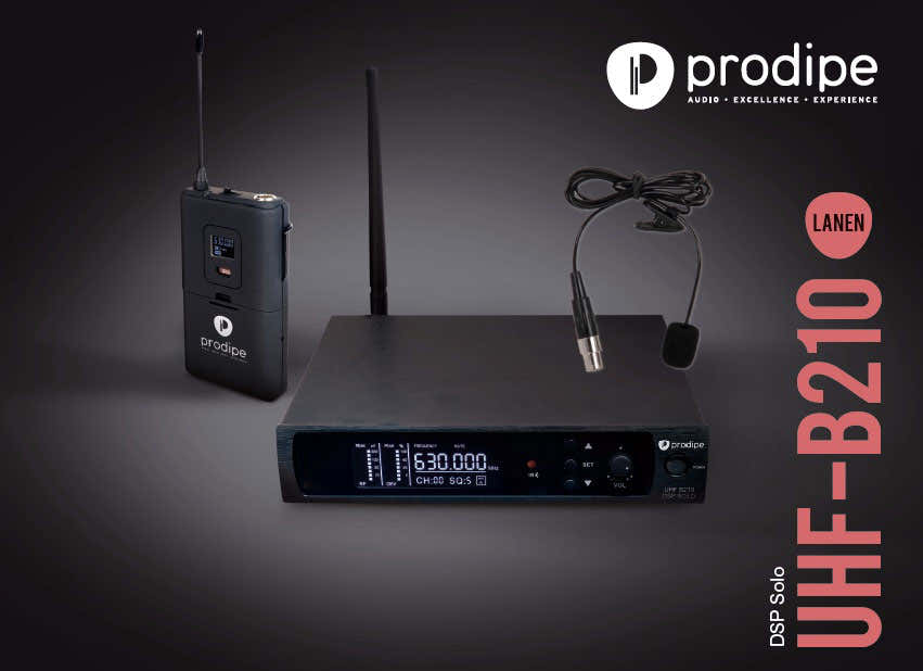 UHF B210 DSP Microfono lavalier Solo