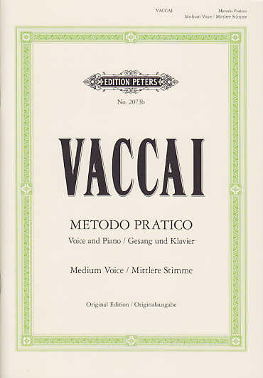 Edition Peters Vaccai - Methode Pratique (voix Moyenne)