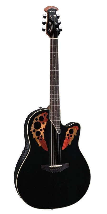 Chitarre Elettroacustiche Standard Elite Deep Contour Cutaway Nero