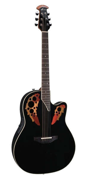 Chitarre Elettroacustiche Standard Elite Deep Contour Cutaway Nero