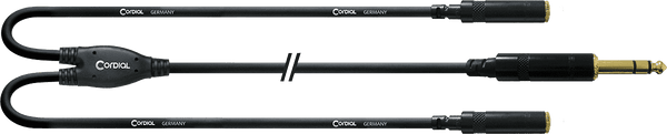 Cavo Audio Y Jack Stereo / 2 Jack Stereo Femmine - 30 CM