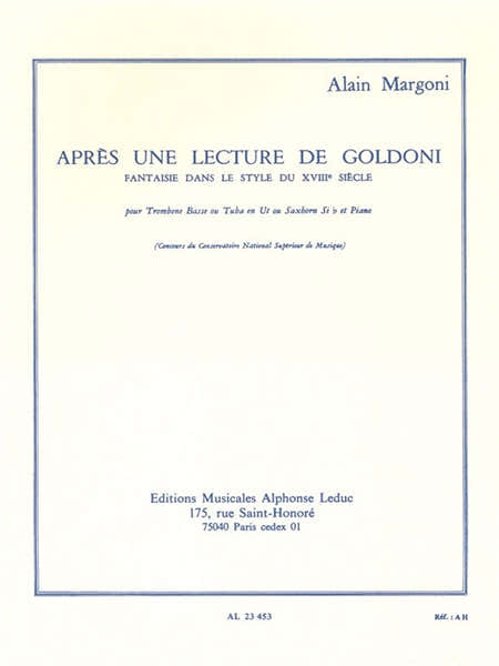 Après Une Lecture De Goldoni