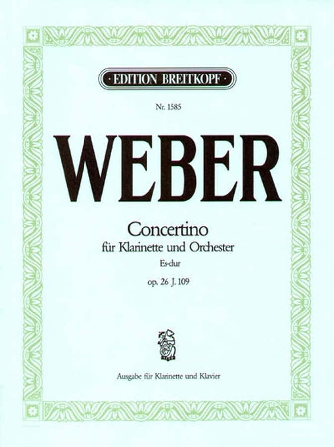 Weber C.M.V. - Concertino Mi B Majeur Op. 26 - Clarinette Piano