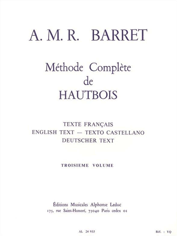 Metodo Completo Di Oboe Terzo Volume