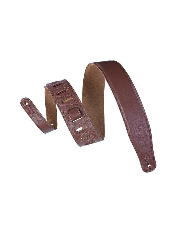 Pelle Imbottita Con Retro In Camoscio 6,4 Cm - Marrone