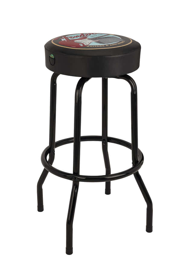 Guitars And Amps Pick Pouch Barstool Black-Black 30"