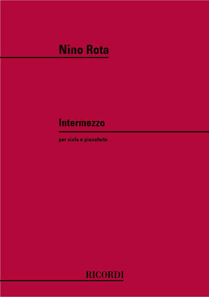 ROTA N. - INTERMEZZO - ALTO ET PIANO