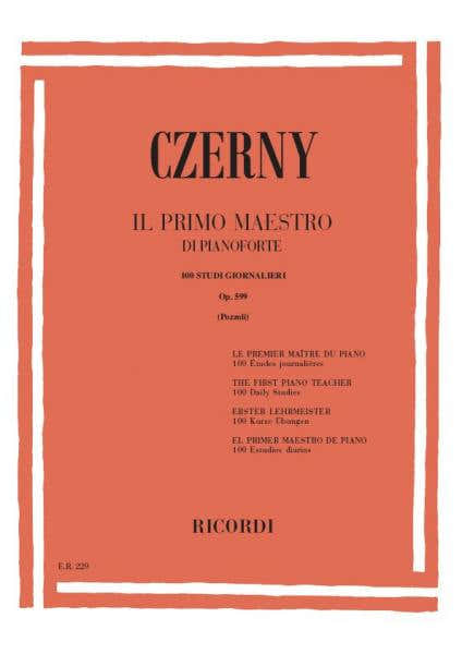 CZERNY C. - Primo maestro di pianoforte - 100 studi giornalieri OP 599 - pianoforte
