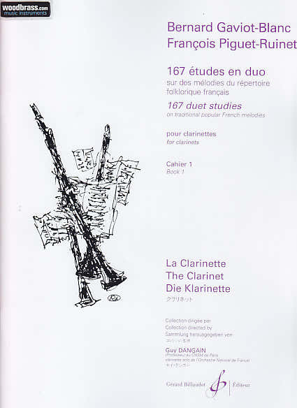 GAVIOT-blanc b./PIGUET-ruinet F. - 167 Studi in duo Vol.1 - 2 clarinetti