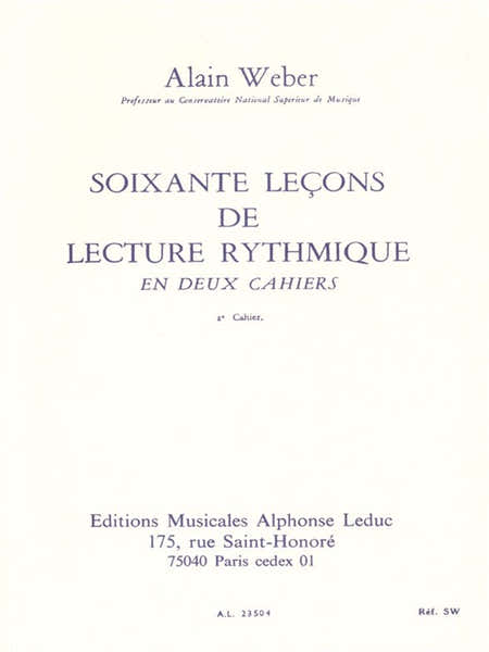 60 Leçons De Lecture Rythmique Vol.2