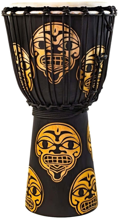 Djembe Street Series Watcher intagliato 10" Tssdj-Mtw