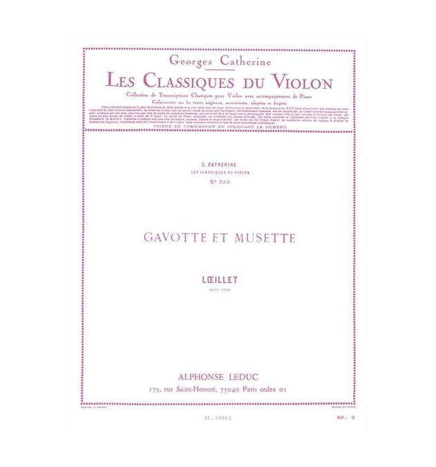 Loeillet/catherine - Gavotte et Musette - Violino Classico N°373