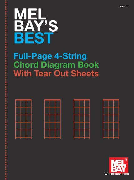 Mel Bay's Best - Libro di diagrammi degli accordi a pagina intera per 4 corde
