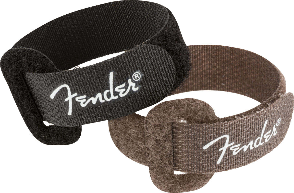 FENDER CABLE TIES 7" BLACK AND BROWN