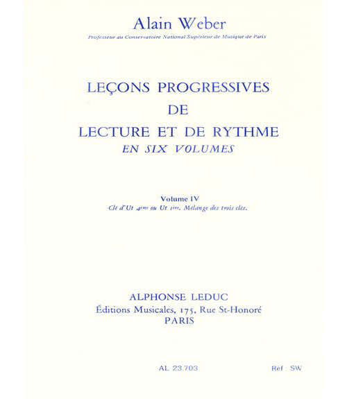 WEBER A. - Lezioni progressive di lettura e ritmo Volume 4