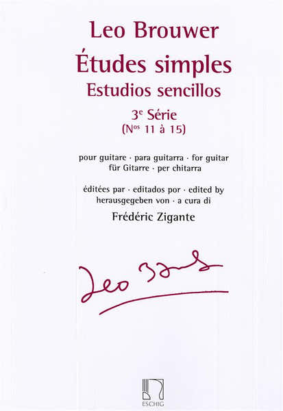 Durand Brouwer Leo - Etudes Simples - Estudios Sencillos (serie 3)- Guitare
