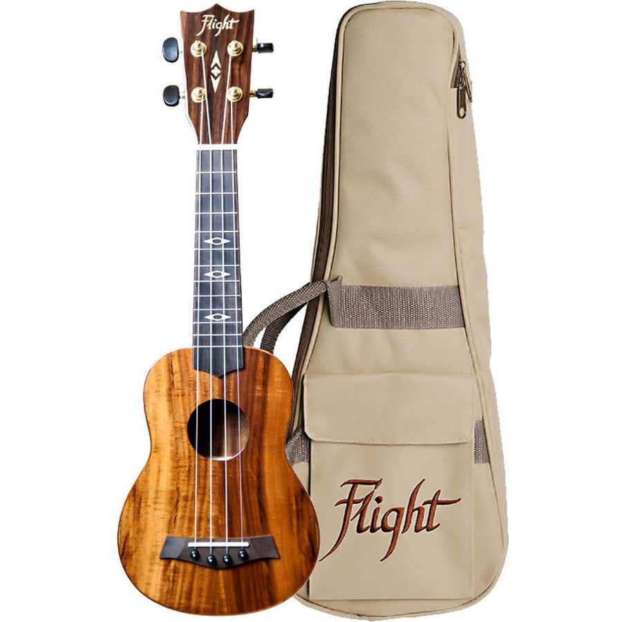 Dus445 Ukulele soprano in acacia (con borsa)