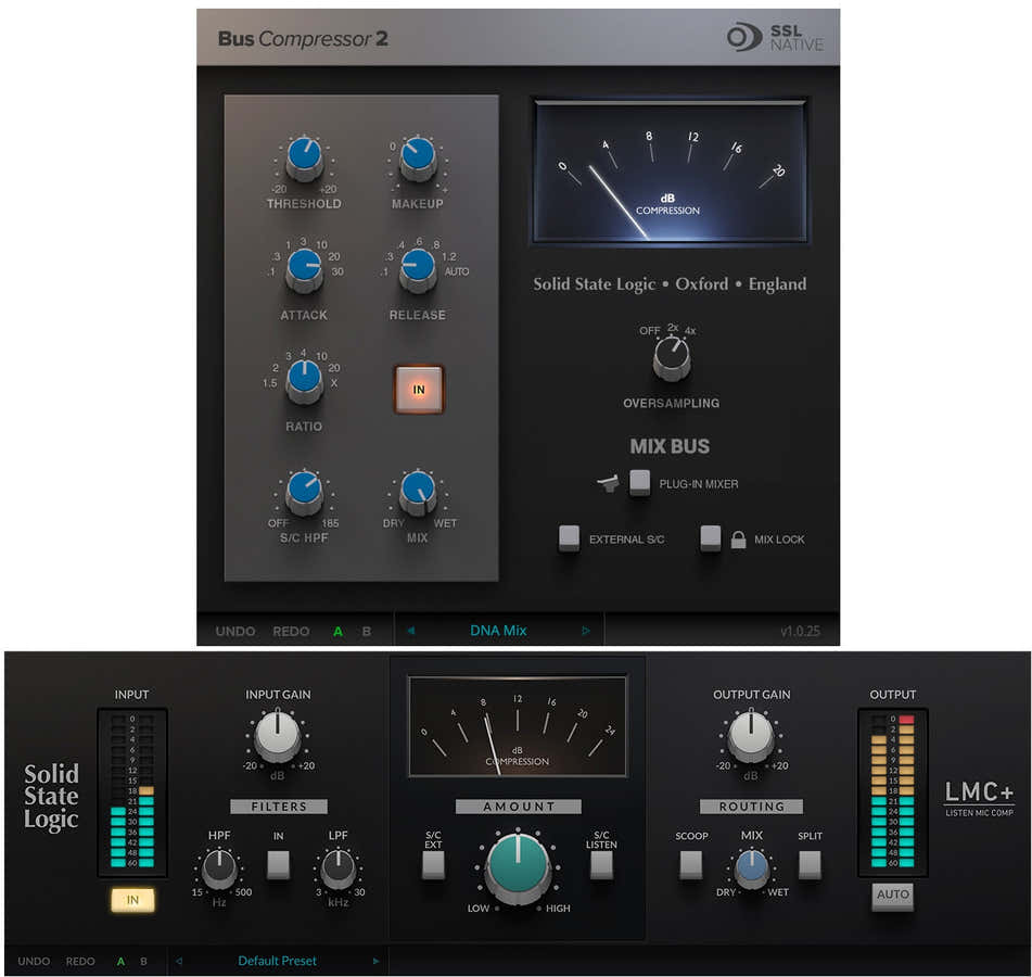 Compressore di bus SSL 2 e pacchetto LMC+
